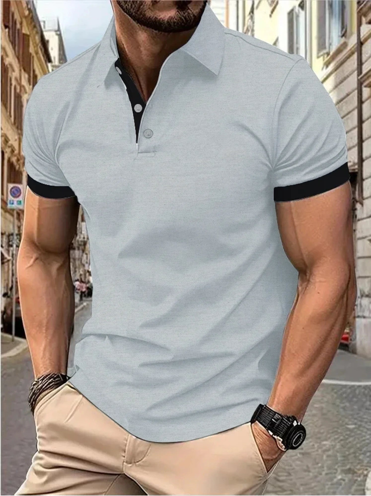 Men's short sleeve stylish polo shirt